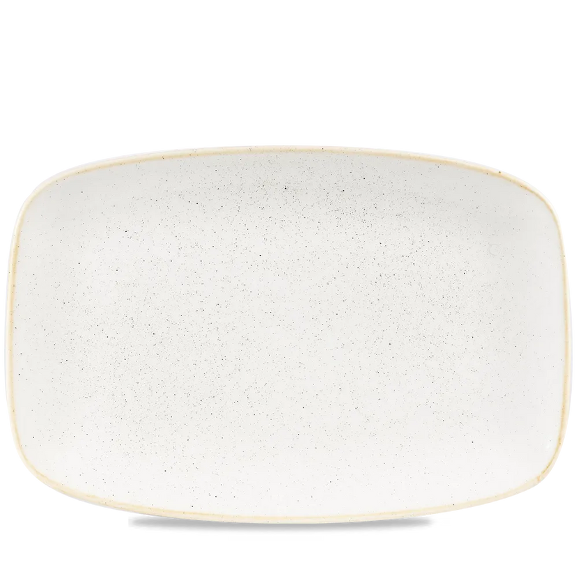 Stonecast Barley White Oblong Plate 34.4 x 23.4cm 6/box