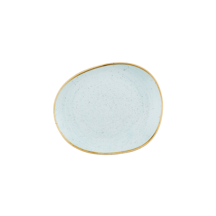 Stonecast Duck Egg Blue Opal Organic Plate 21 x 17,6 cm 12/box