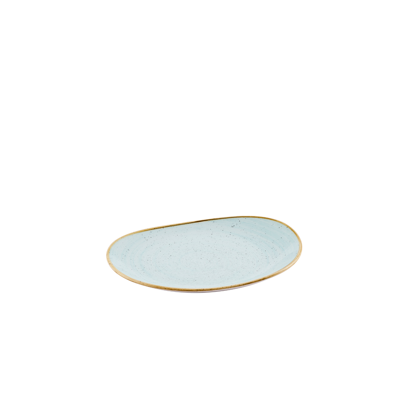 Stonecast Duck Egg Blue Opal Organic Plate 28 x 23,5 cm 12/box