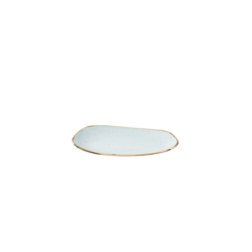 Stonecast Duck Egg Opal Organic Oblong Plate 26x15 cm 12/box