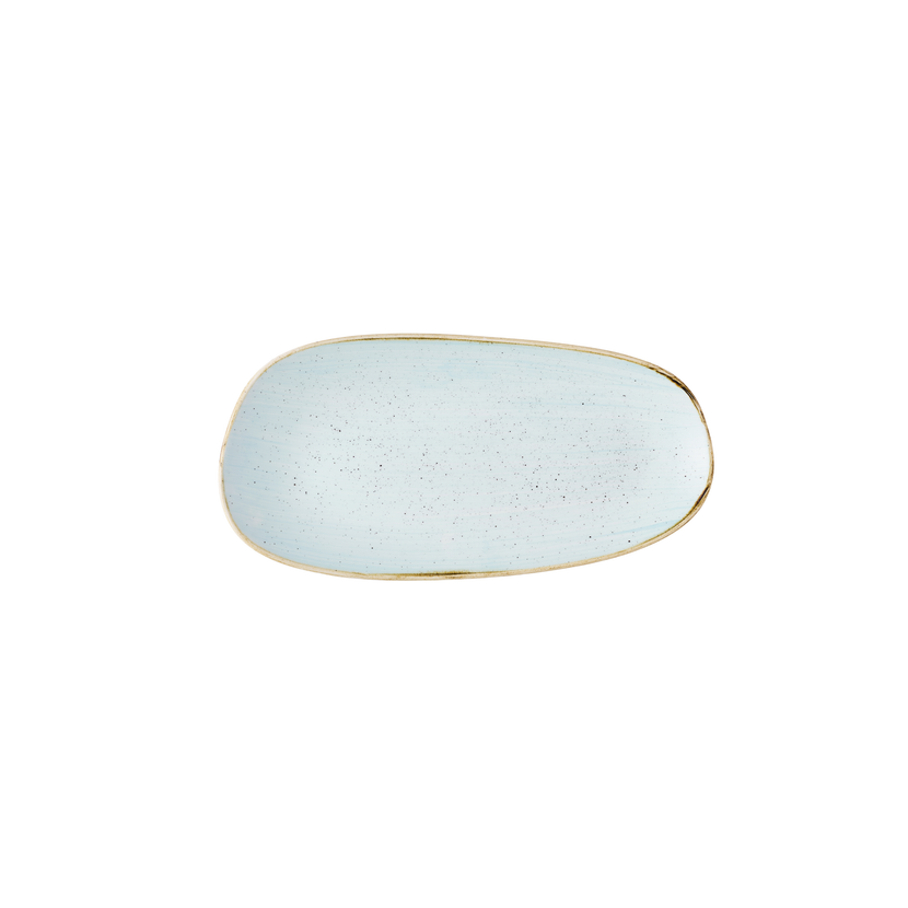 Stonecast Duck Egg Opal Organic Oblong Plate 30x15 cm 12/box