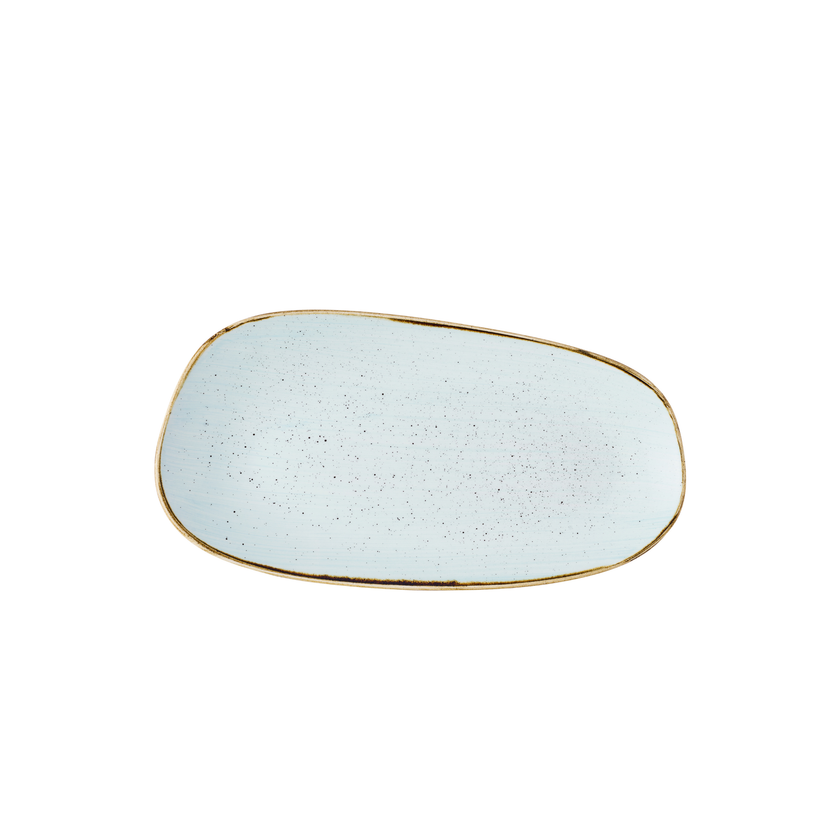 Stonecast Duck Egg Opal Organic Oblong Plate 35x18.5cm 6/box