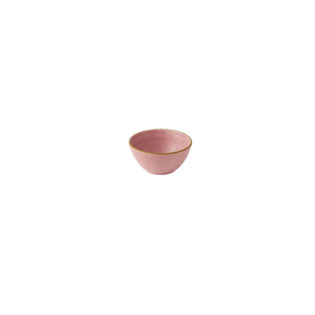 Stonecast Petal Pink Snack Bowl van Churchill, 400 ml, set van 12. Handgemaakte snackschaal in een zachte roze kleur, ideaal voor het serveren van kleine hapjes en snacks. Duurzaam en stijlvol, perfect voor gebruik in de horeca.