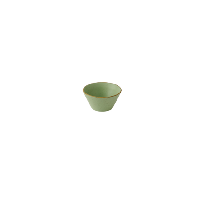 Churchill Stonecast Sage Green Zest Snack Bowl 340 ml – set van 12 snackkommen in een rustieke saliegroene tint, perfect voor het serveren van snacks, tapas of kleine bijgerechten in een stijlvolle horeca-omgeving.