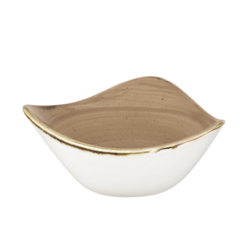 Churchill Stonecast Truffle Lotus Bowl 15,3 cm – set van 12 kommen met een rustieke truffelkleuring en lotusvorm, ideaal voor het serveren van kleine bijgerechten, soepen of desserts in een stijlvolle horeca-omgeving.