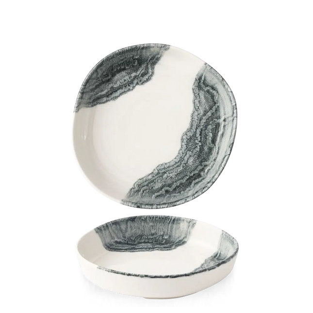 Tide Black Organic Walled Bowl 23cm 6/box