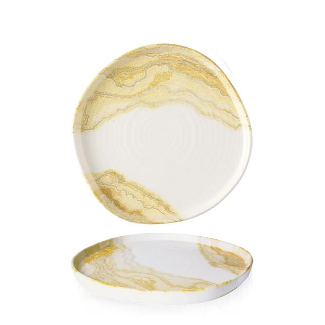 Tide Gold Organic Walled Plate 21 cm 6/box