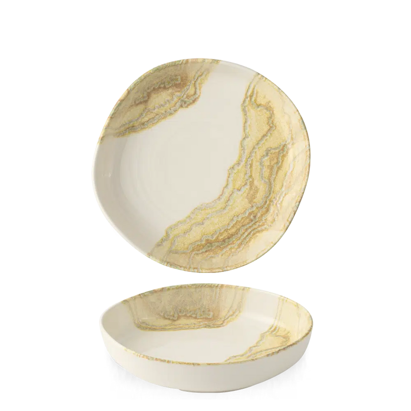 Tide Gold Organic Walled Bowl 23cm 6/box