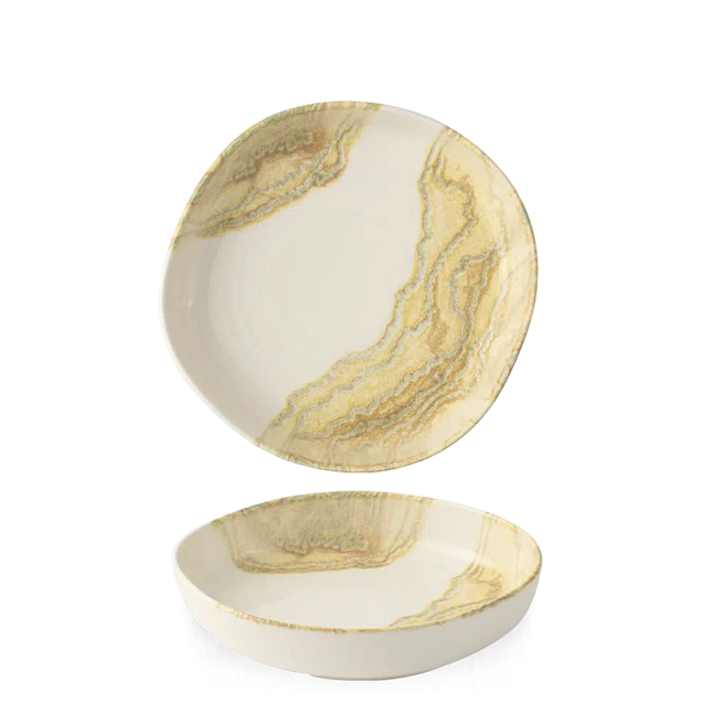 Tide Gold Organic Walled Bowl 23cm 6/box