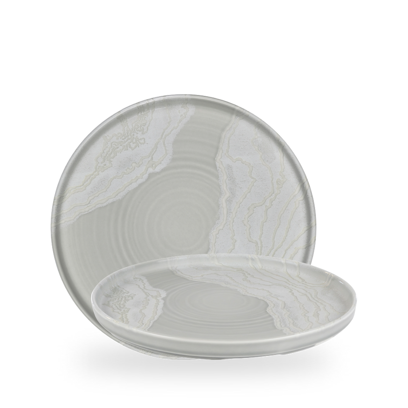 Churchill Tide Grey bord met opstaande rand 26 cm