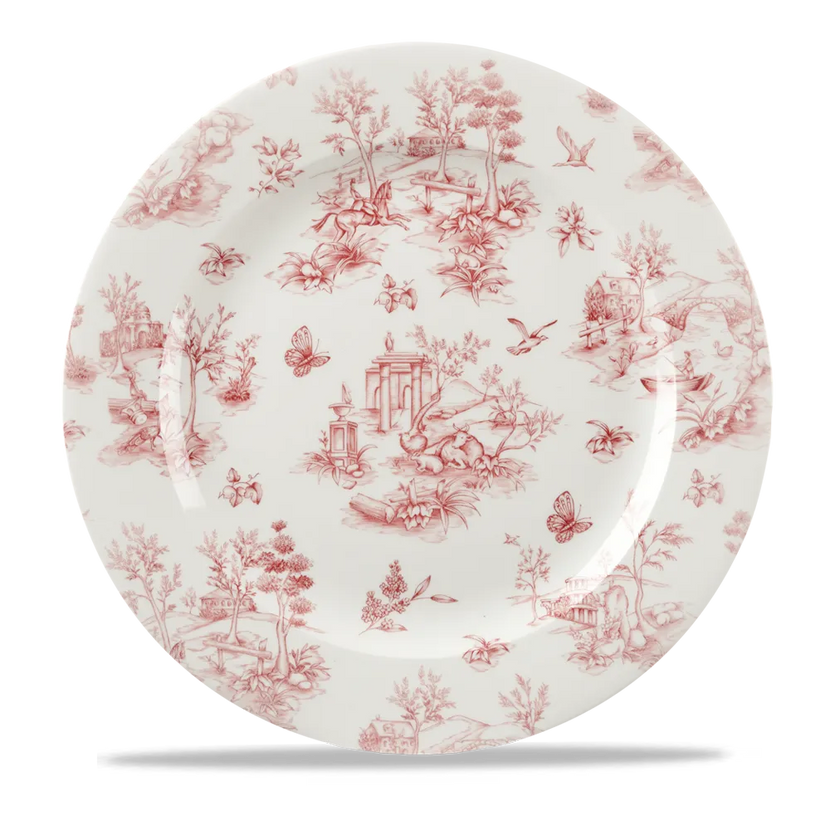 Toile Cranberry Profile Plate 30cm 6/box