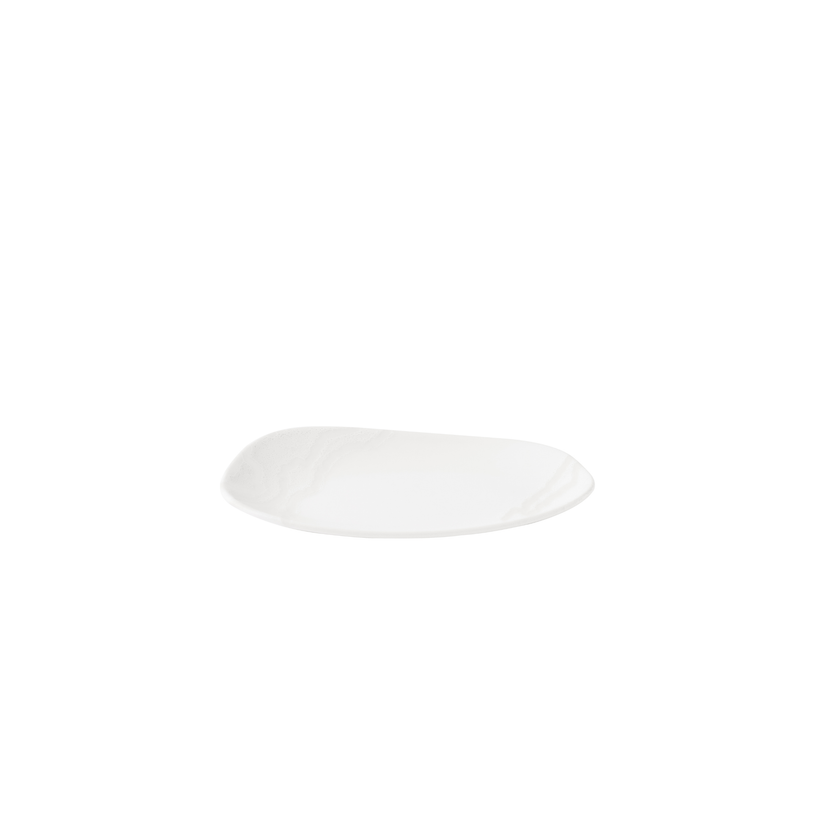 Tide White Opal Organic Oblong Plate 22 x 13 cm 12/box