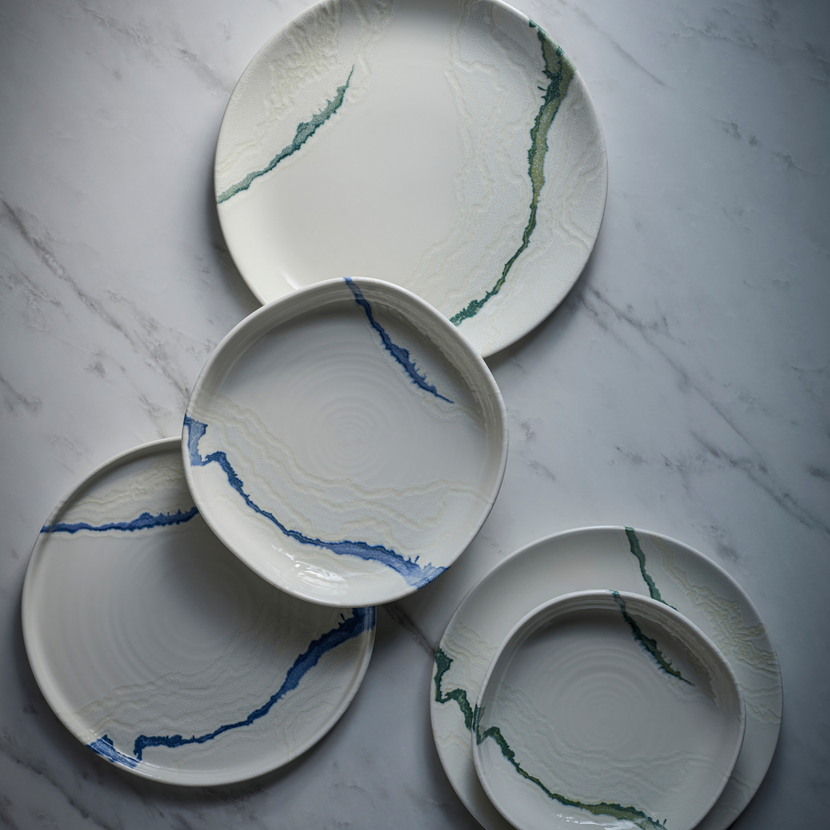 Tide Accents Green Walled Plate 21 cm 6/box