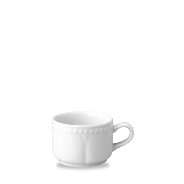 Buck'Ham White Stacking Tea Cup 222ml 24/box