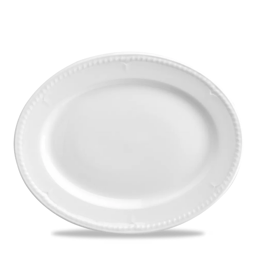 Buck'Ham White Oval Plate 30cm 12/box