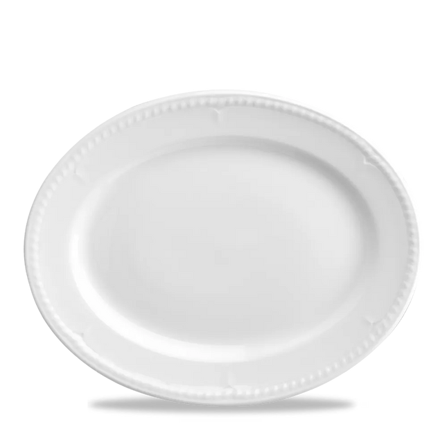 Buck'Ham White Oval Plate 30cm 12/box