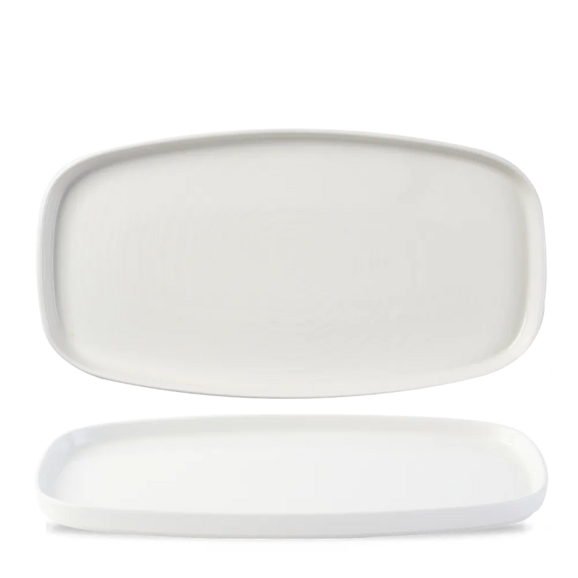 White Oblong Chefs Plates 30x15.4cm 6/box