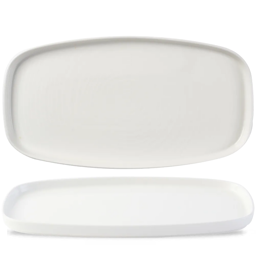 White Oblong Chefs Plates 35x18.5cm 6/box