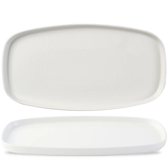 White Oblong Chefs Plates 35x18.5cm 6/box