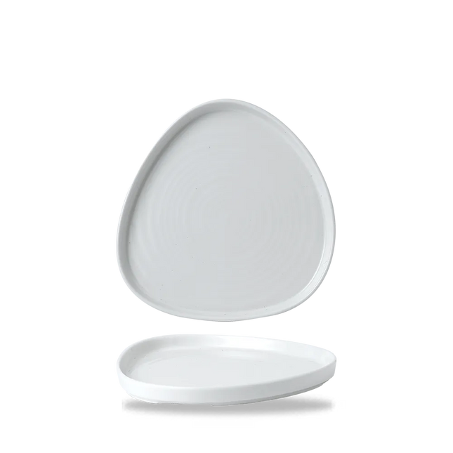 White Triangle Walled Chefs Plate 20 cm 6/box