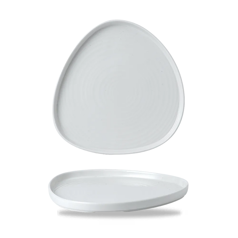 White Triangle Walled Chefs Plate 10 1/4" 6/box