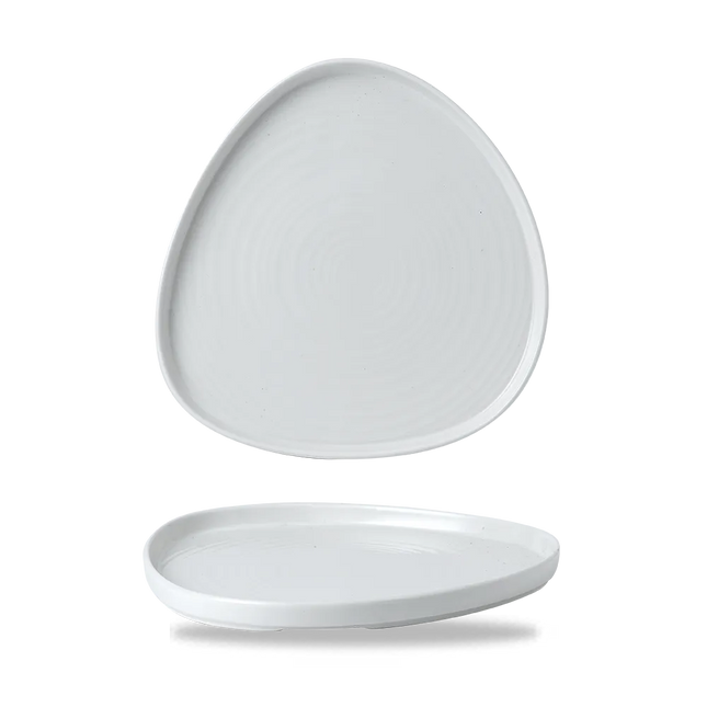 White Triangle Walled Chefs Plate 26cm 6/box