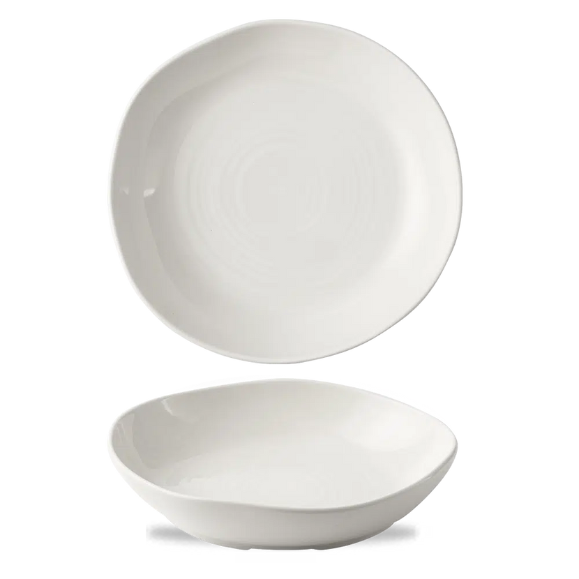 White Natural Deep Bowl 25cm 6/box