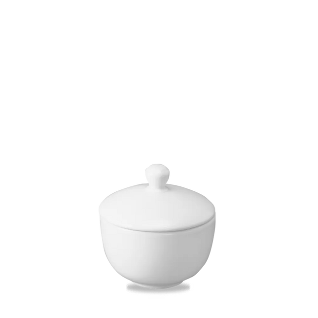 White Sandringham Sugar Bowl 9cm 12/box