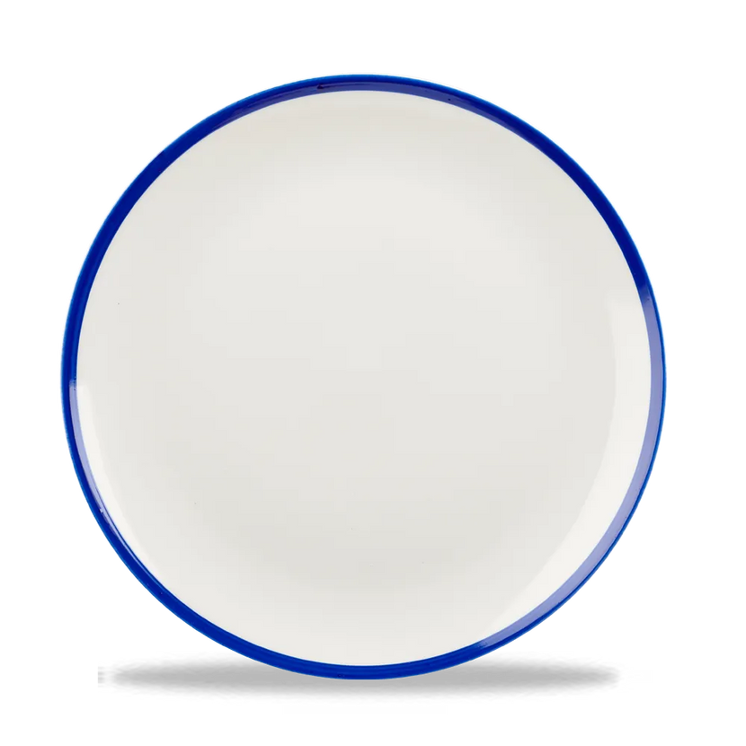 Retro Blue Coupe Plate 26cm 12/box