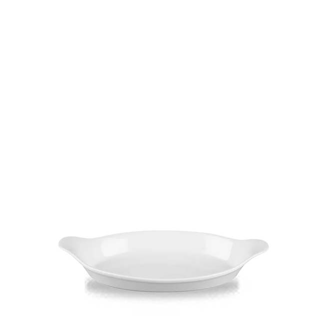 White Cookware Oval Eared Dish 23.2 x 12.5cm 6/box