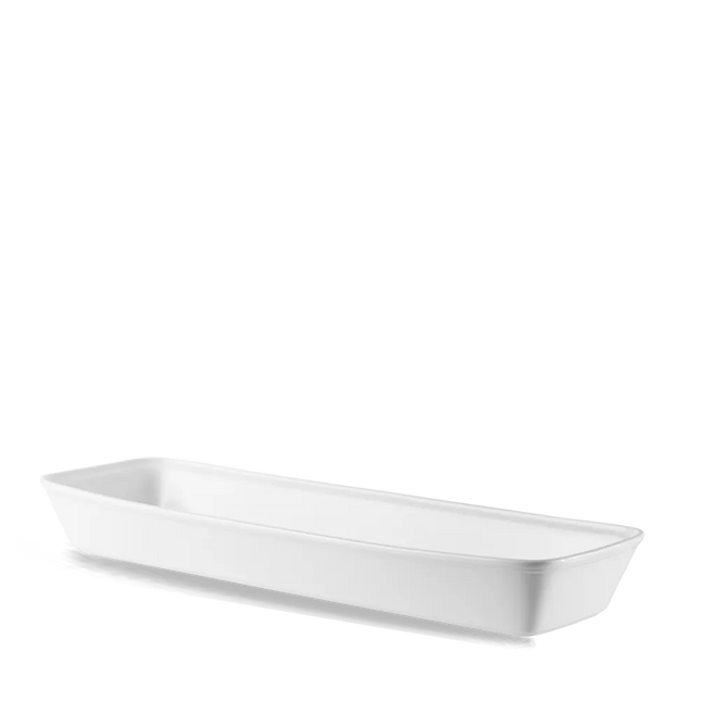 White Cookware Rectangle Baking Dish 21X6.5X2.5cm 2/box