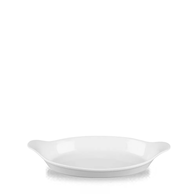 White Cookware Medium Oval Eared Dish 28cm 6/box