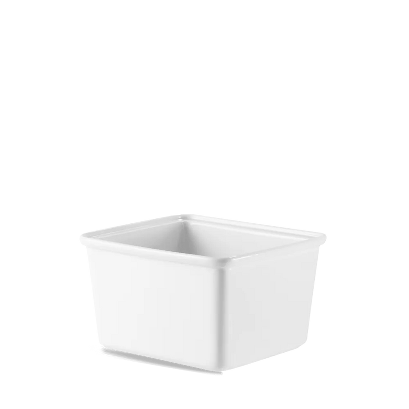 White Cookware Rectangle Casserole Dish 7" 4/box