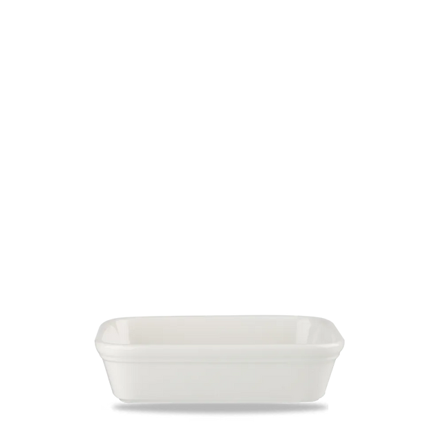 White Cookware Shallow Rectangular Dish 16cm 12/box
