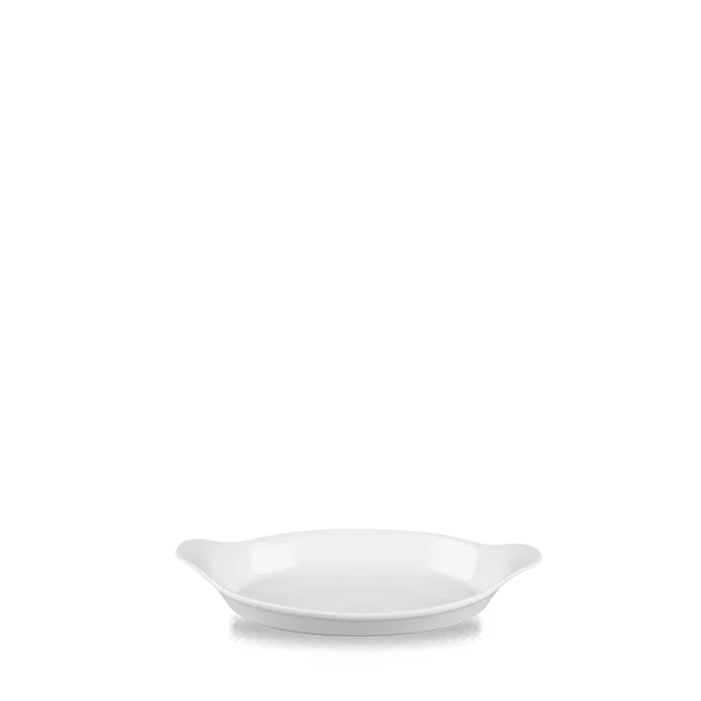 White Cookware Small Oval Eared Dish 20.5 x 11.3cm 6/box