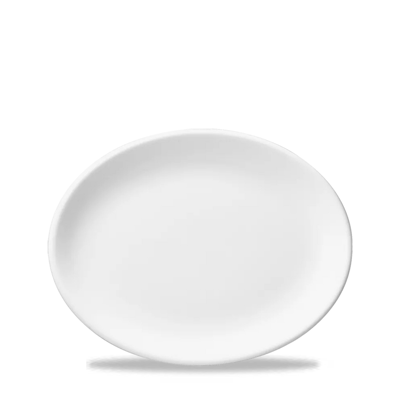 White Oval Plate 28cm 12/box