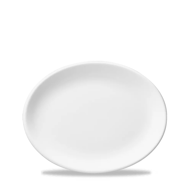 White Oval Plate 28cm 12/box