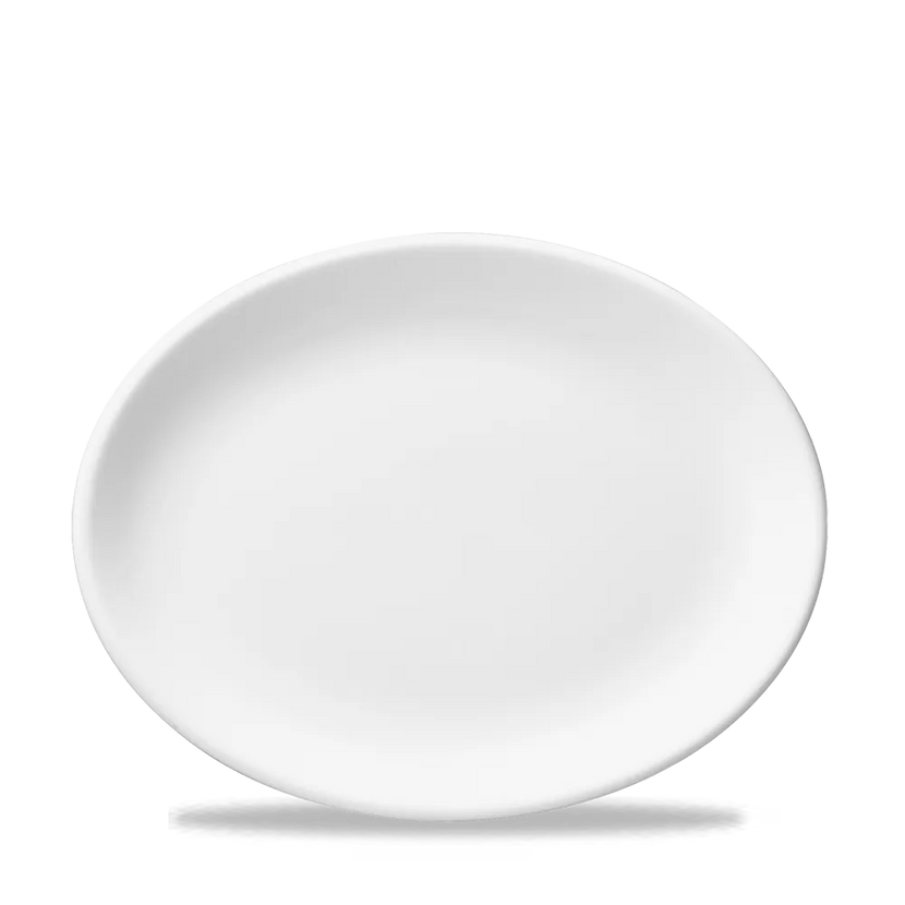 White Oval Plate 34cm 12/box