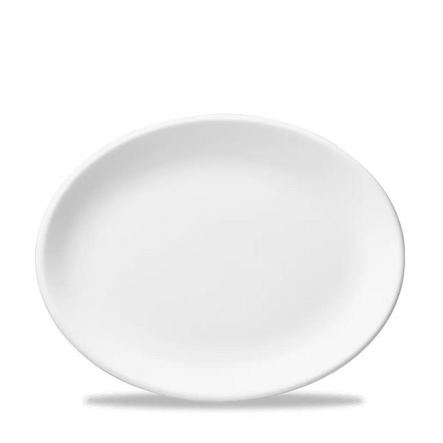 White Oval Plate 34cm 12/box