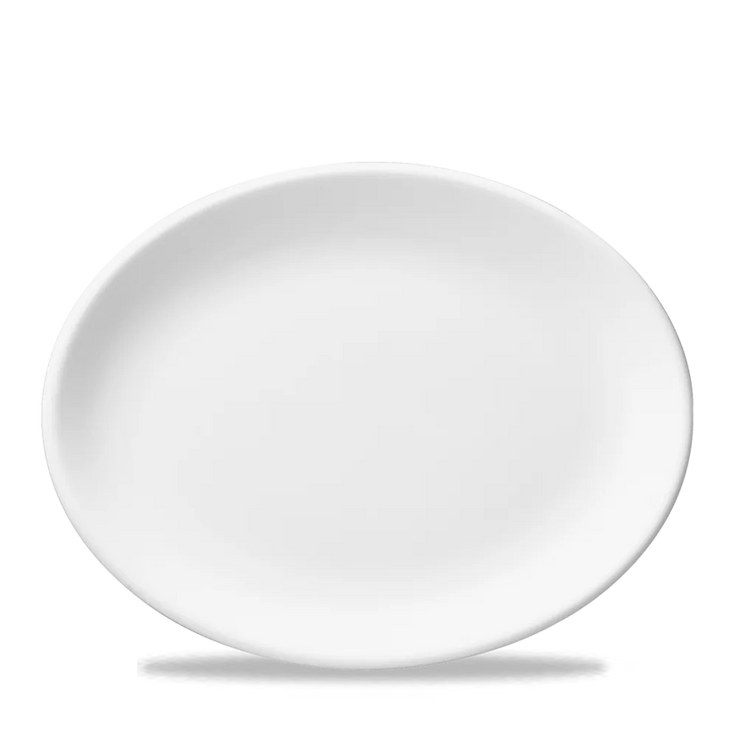 White Oval Plate 36cm 12/box