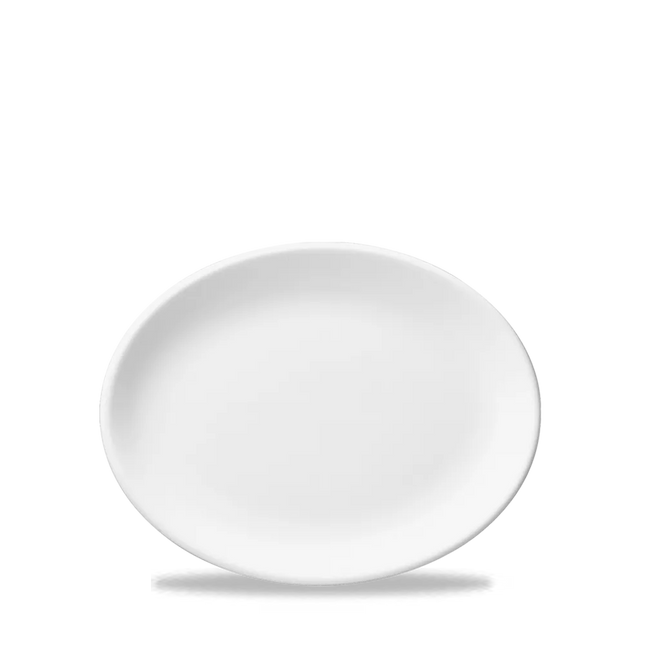 White Oval Plate 23cm 12/box