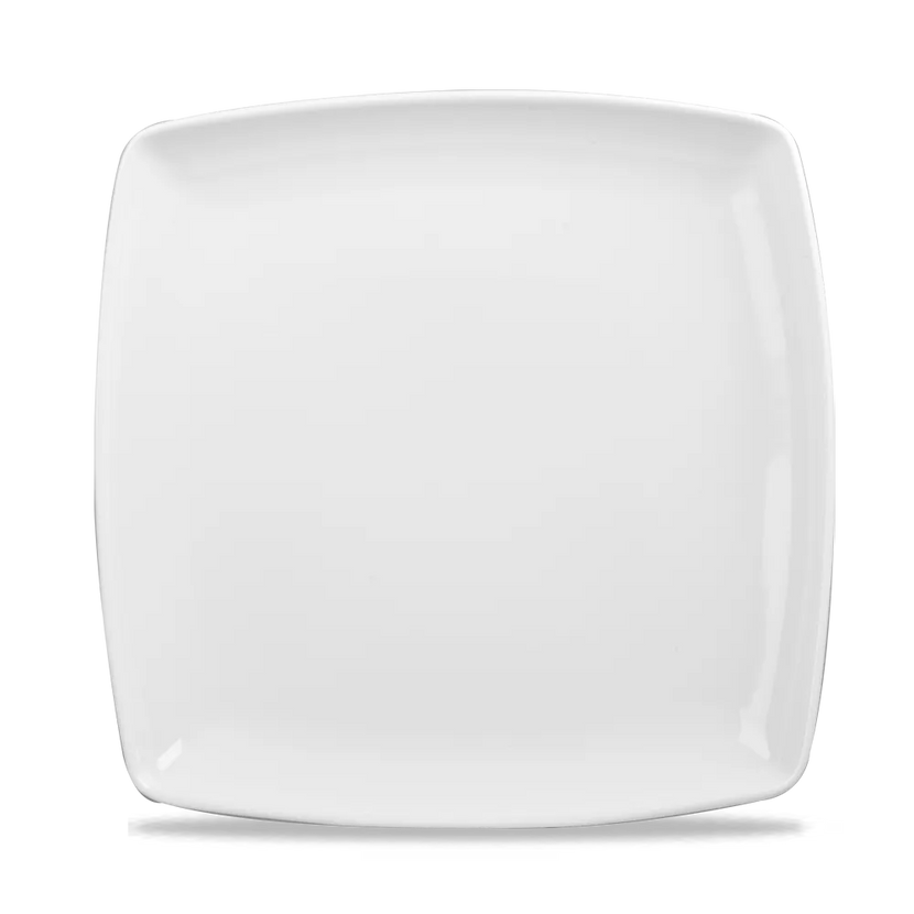 White Deep Square Plate 26cm 6/box