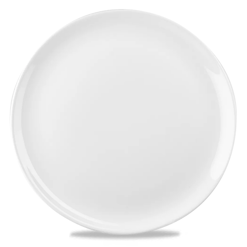White Round Evolve Plate 12" 6/box