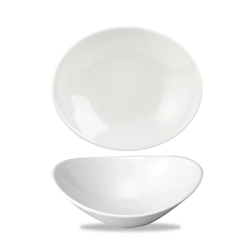 White Orbit Oval Bowl 20cm 12/box