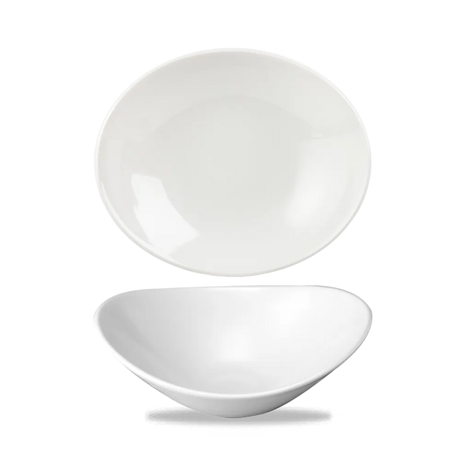 White Orbit Oval Bowl 20cm 12/box