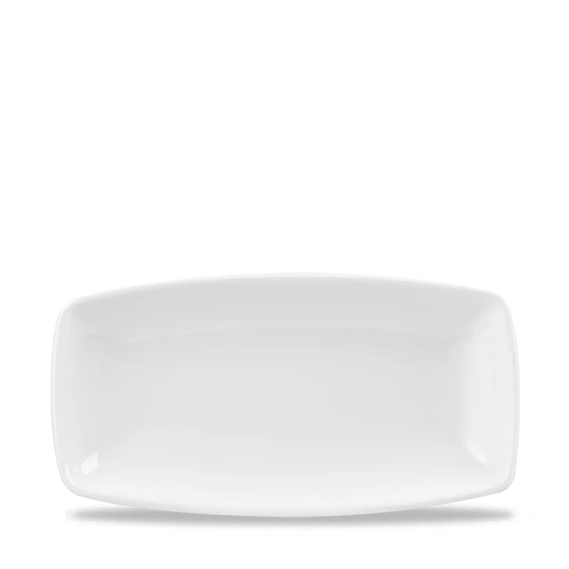 White X Squared Oblong Plate 11.75" 12/box