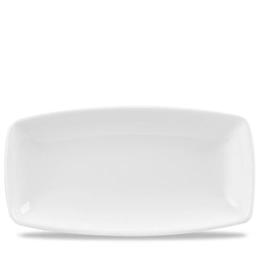 White X Squared Oblong Plate 13 1/2" 6/box