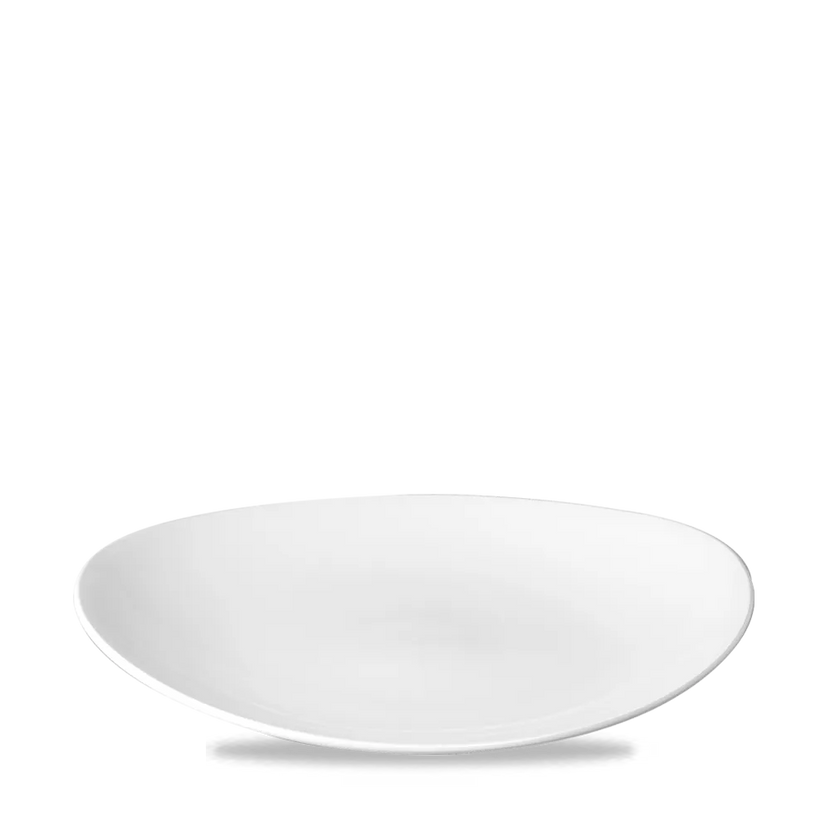 White Orbit Oval Coupe Plate 25cm 12/box