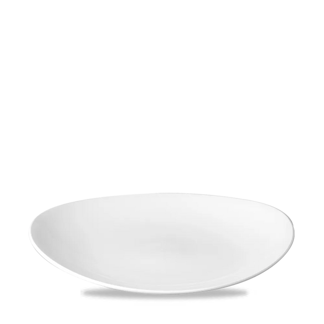 White Orbit Oval Coupe Plate 25cm 12/box