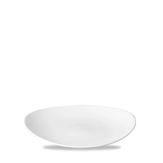 White Orbit Oval Coupe Plate 20cm 12/box